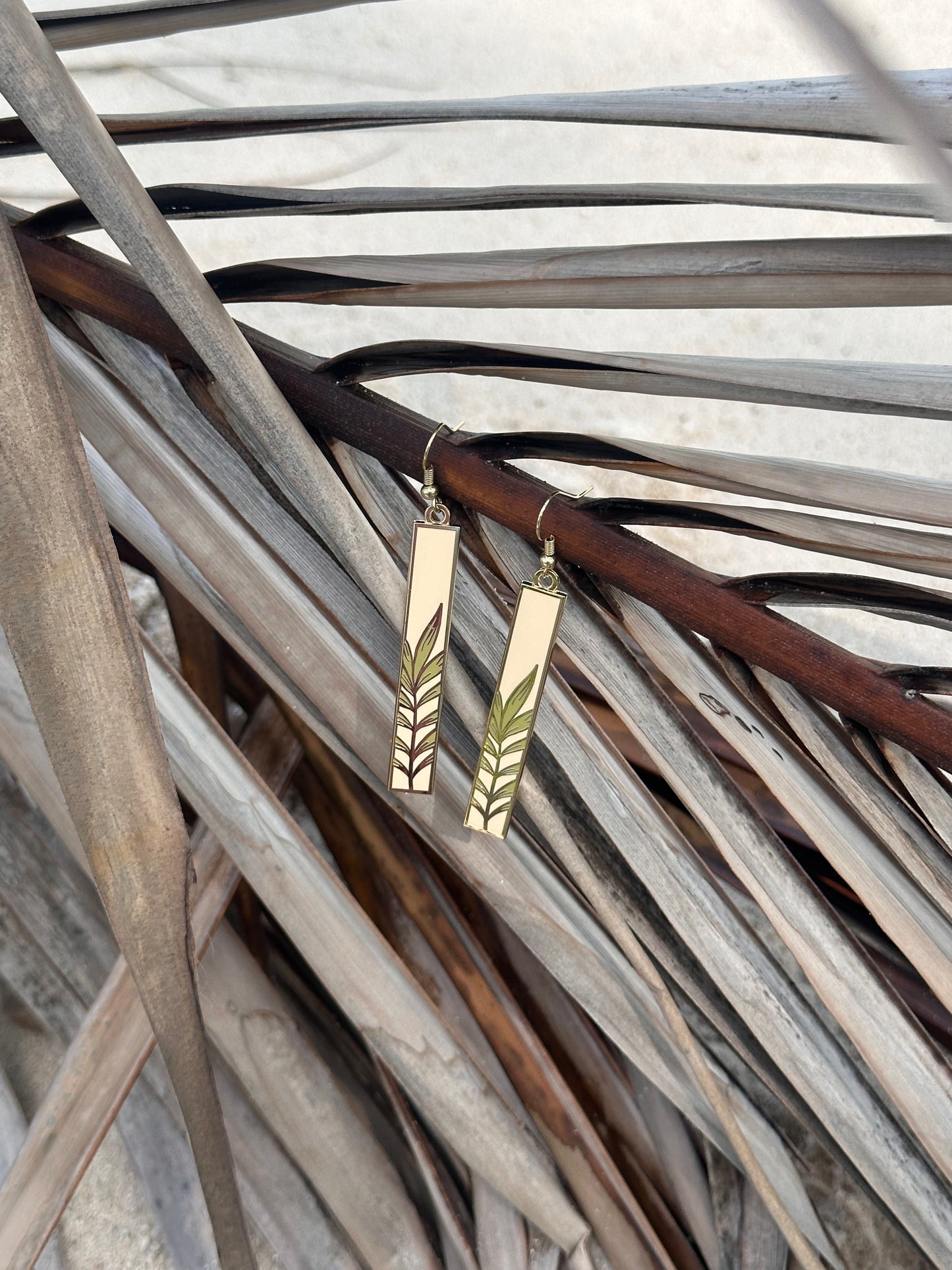 Palm Leaf Earrings